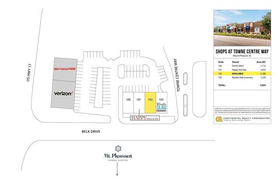 1903 N Highway 17, Mount Pleasant, SC à louer - Plan de site – Image 2 sur 3