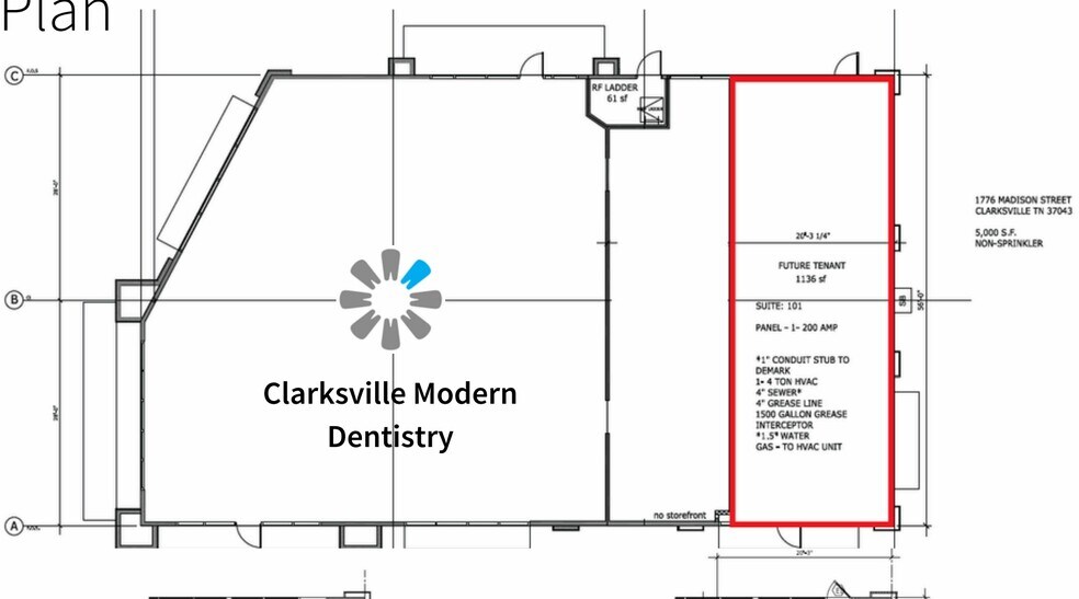 1776 Madison St, Clarksville, TN à louer - Plan d’étage – Image 1 sur 2