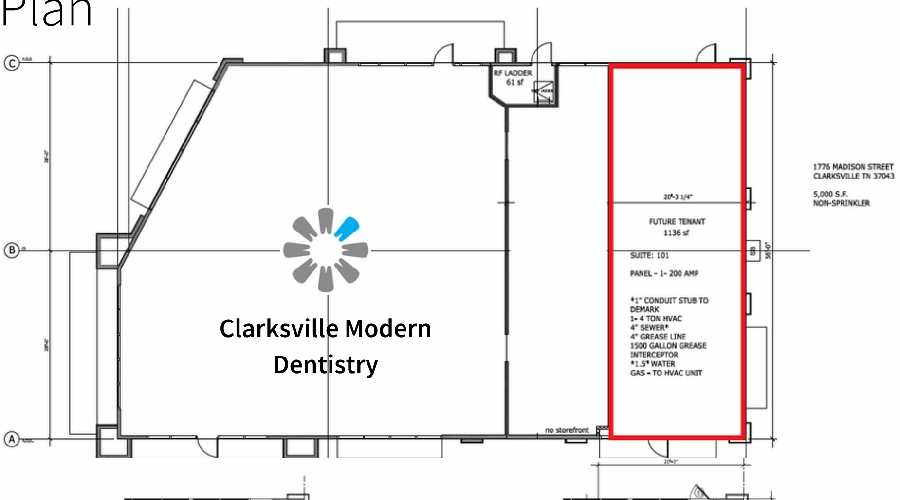 1776 Madison St, Clarksville, TN à louer Plan d’étage– Image 1 sur 3