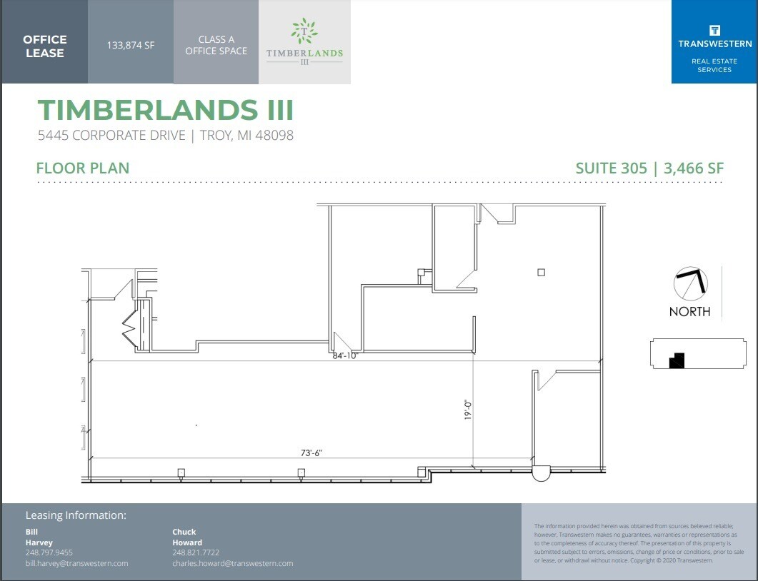 5445 Corporate Dr, Troy, MI à vendre Plan d’étage– Image 1 sur 2