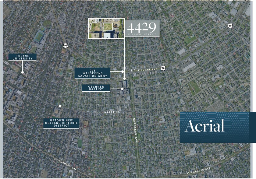 4429 Willow St, New Orleans, LA à louer - Aérien – Image 2 sur 3