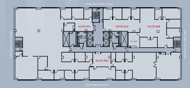 111 W Saint John St, San Jose, CA à louer Plan d’étage– Image 1 sur 1