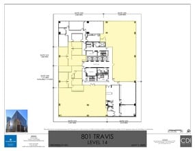 801 Travis St, Houston, TX à louer Plan d’étage– Image 1 sur 1