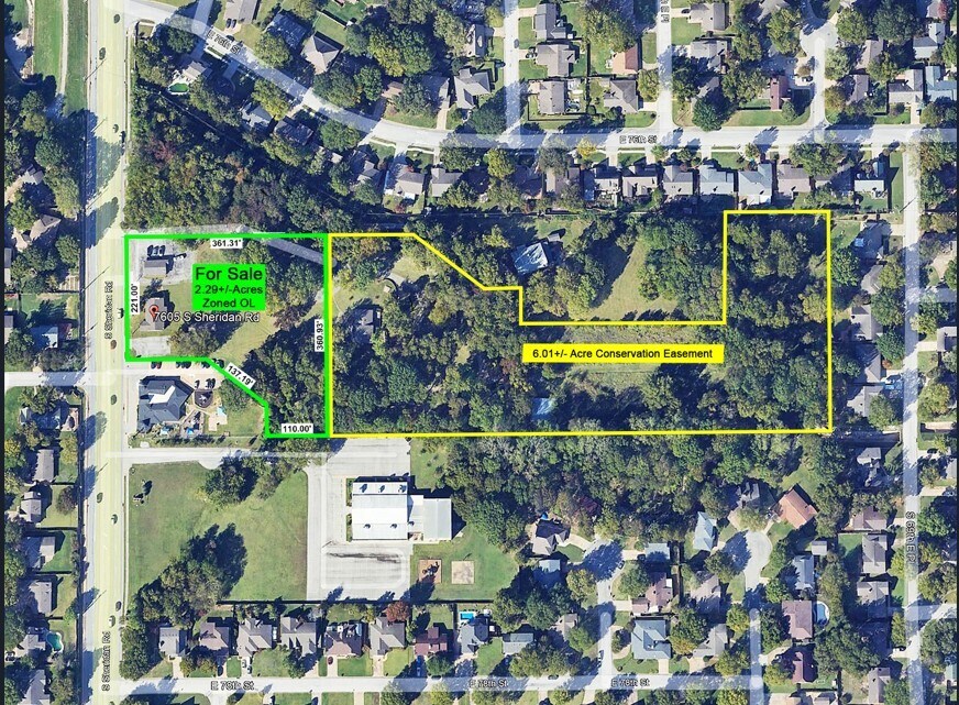 7605 S Sheridan Rd, Tulsa, OK à vendre Aérien– Image 1 sur 11