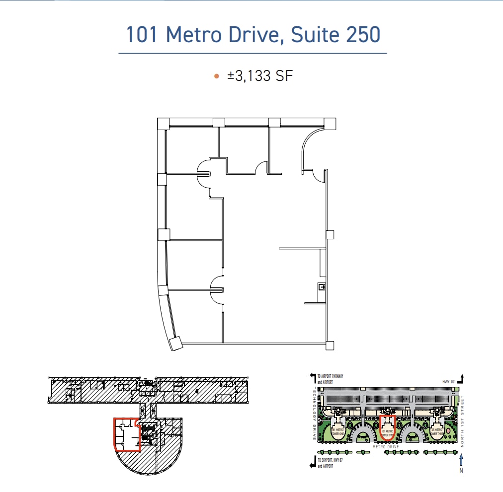 83-101 Metro Dr, San Jose, CA à louer Plan d’étage– Image 1 sur 1