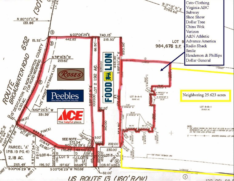 4068-4102 Lankford Hwy, Exmore, VA à louer - Plan cadastral – Image 2 sur 2