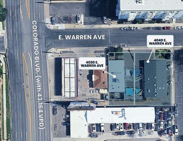 4030-4040 E Warren Ave portefeuille de 2 biens à vendre sur LoopNet.fr - Aérien – Image 3 sur 7