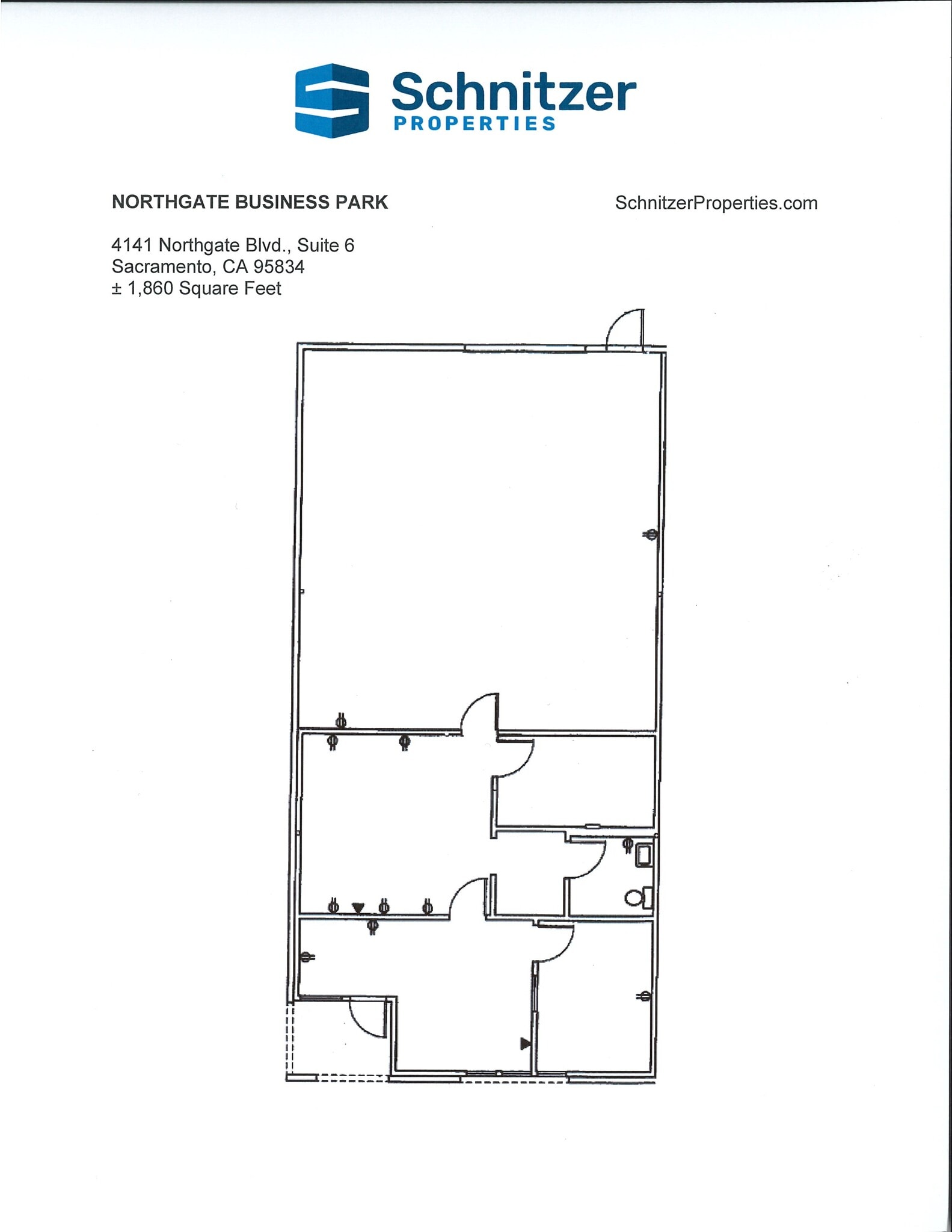 4135 Northgate Blvd, Sacramento, CA à louer Plan d’étage– Image 1 sur 1