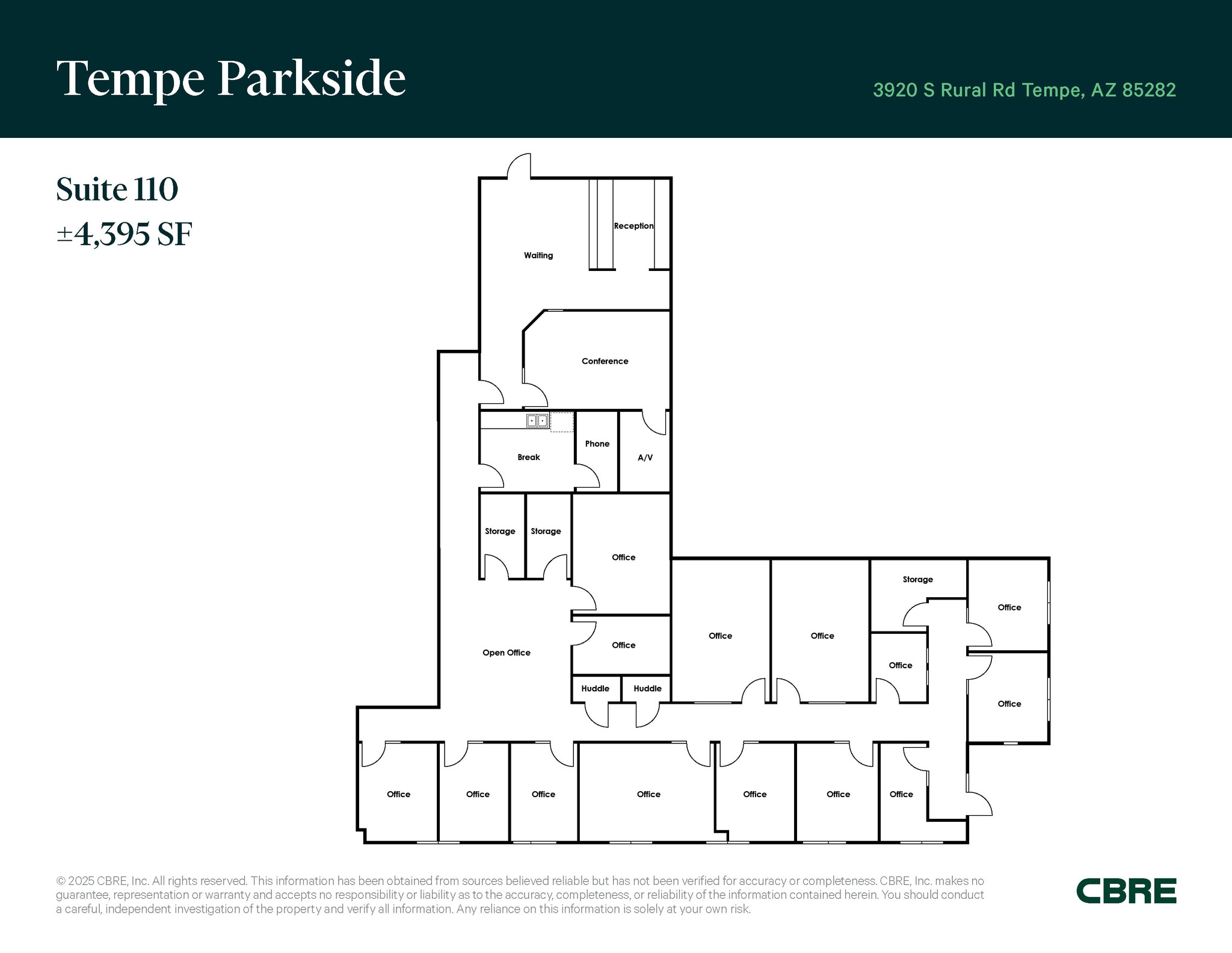 3920 S Rural Rd, Tempe, AZ à vendre Plan d’étage– Image 1 sur 1