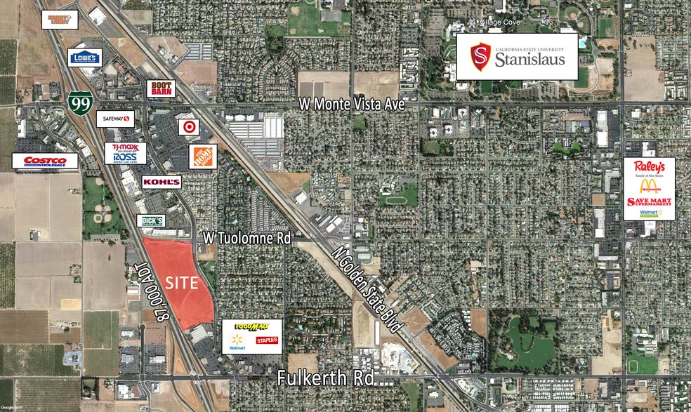 2630 W Tuolumne Rd, Turlock, CA à vendre - Aérien – Image 3 sur 3