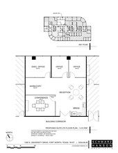 1300 S University Dr, Fort Worth, TX à louer Plan d’étage– Image 1 sur 1