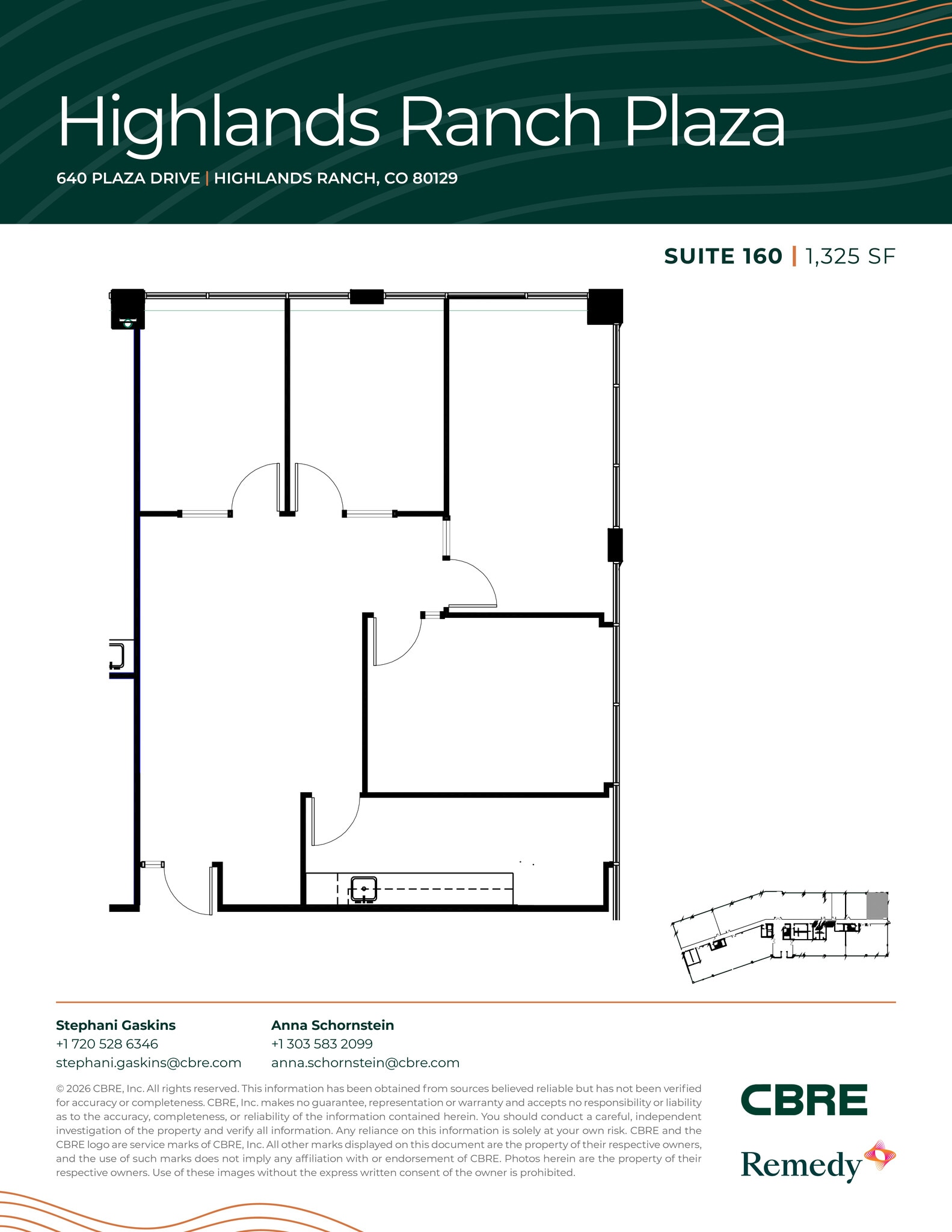 630 Plaza Dr, Highlands Ranch, CO à louer Plan d’étage– Image 1 sur 12