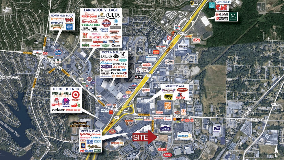 4261 Stockton Dr, North Little Rock, AR à louer - Aérien – Image 2 sur 11
