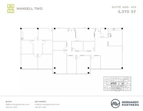 3650 Mansell Rd, Alpharetta, GA à louer Plan d’étage– Image 2 sur 2