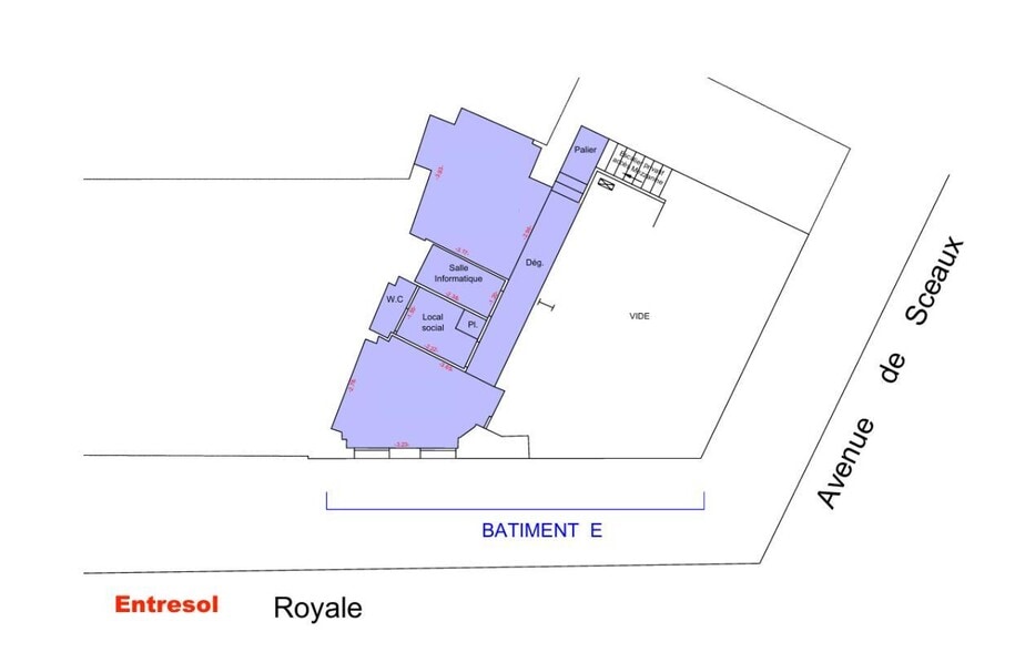 Local commercial dans Versailles à louer - Plan d’étage – Image 3 sur 3