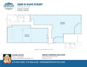 2609 N Duke St, Durham, NC à louer Plan d’étage– Image 1 sur 1