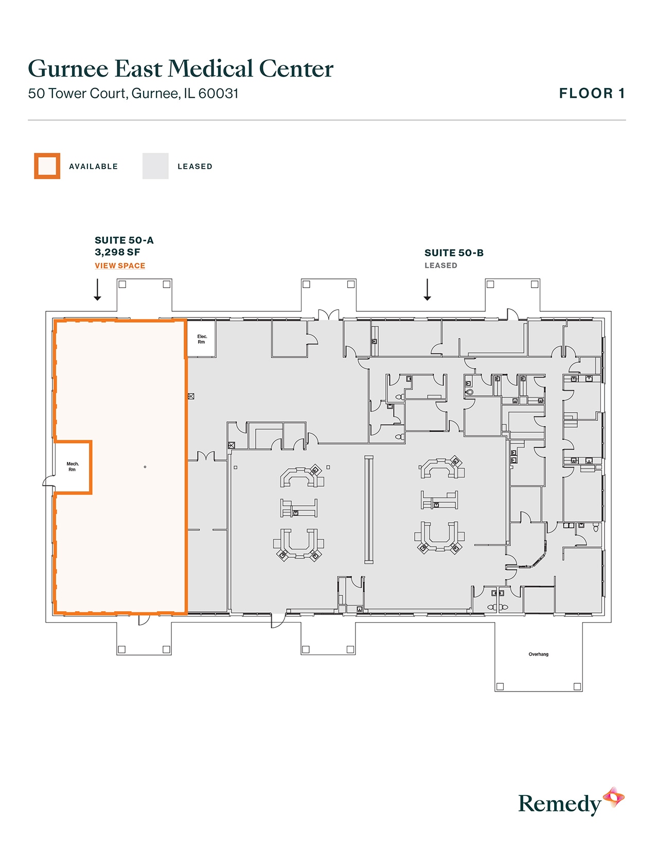 3 S Greenleaf Ave, Gurnee, IL à louer Plan d’étage– Image 1 sur 1