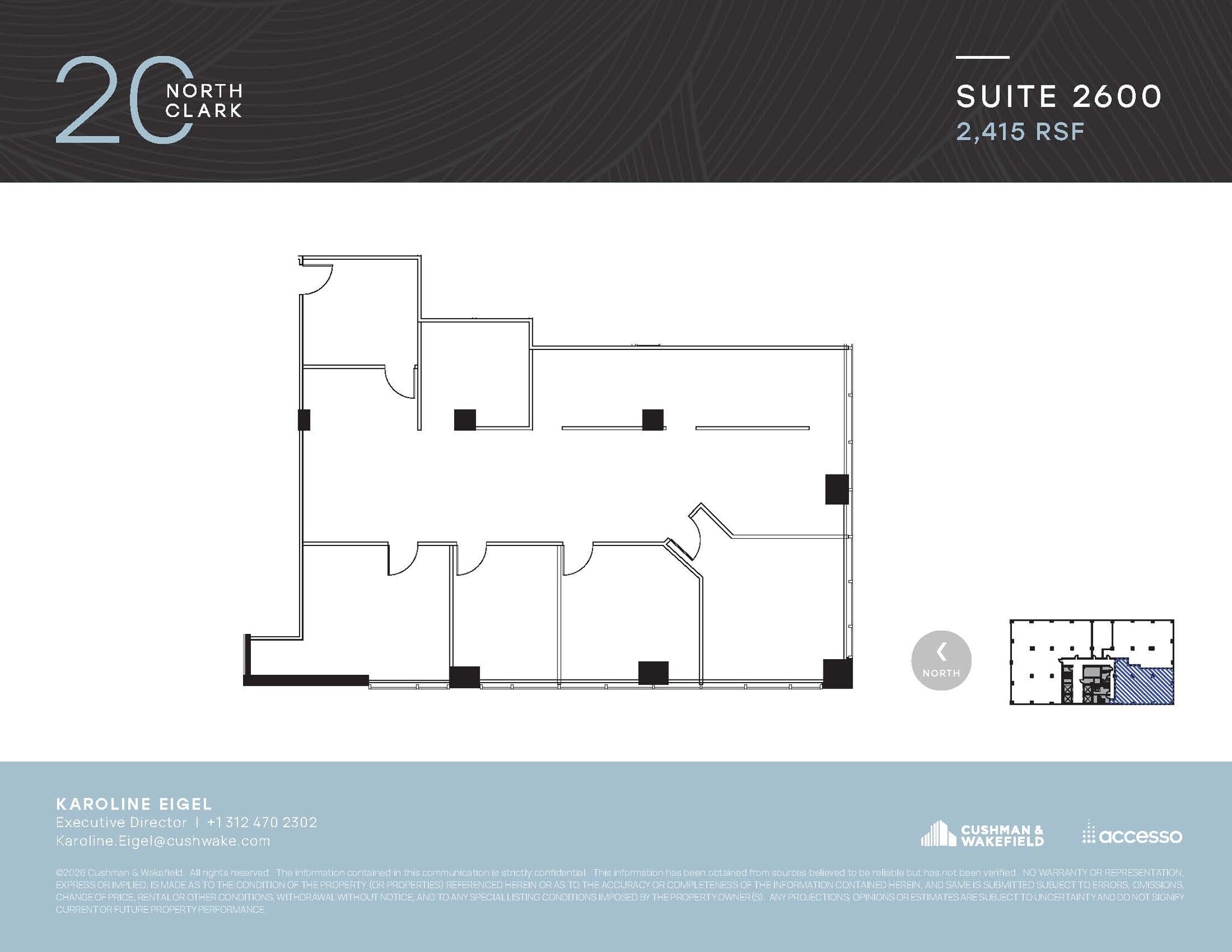 20 N Clark St, Chicago, IL à louer Plan d’étage– Image 1 sur 1