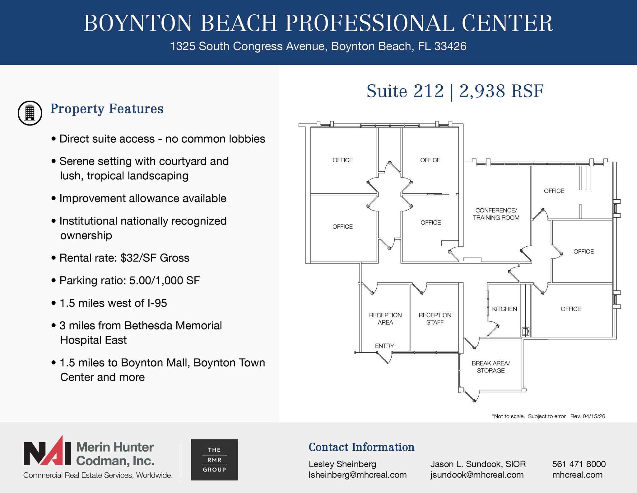 1325 S Congress Ave, Boynton Beach, FL à louer Plan d’étage– Image 1 sur 9