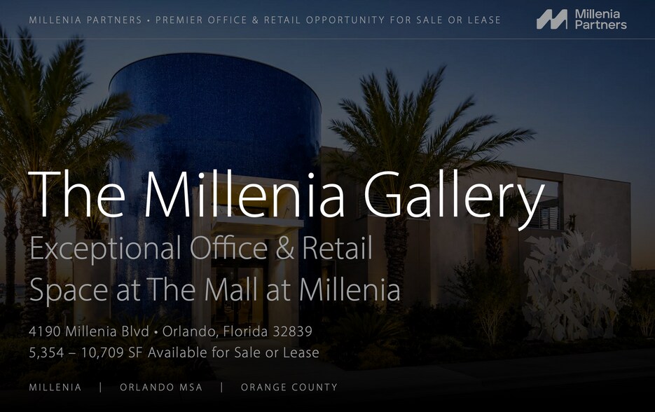 4190 Millenia Blvd, Orlando, FL à vendre - Photo de l’immeuble – Image 2 sur 15