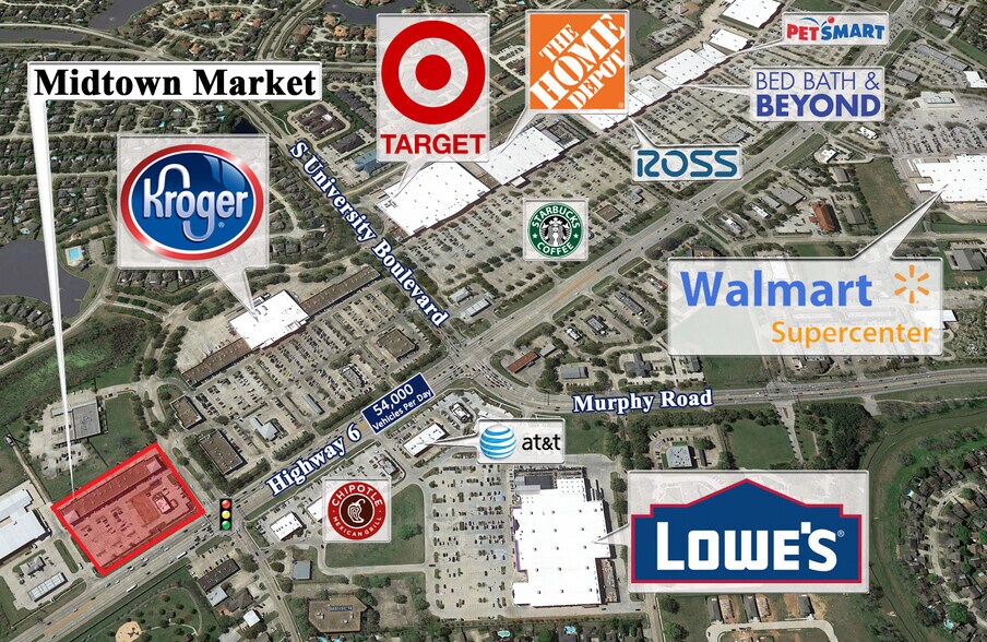 6302 S Highway 6, Missouri City, TX à louer - Aérien – Image 1 sur 2