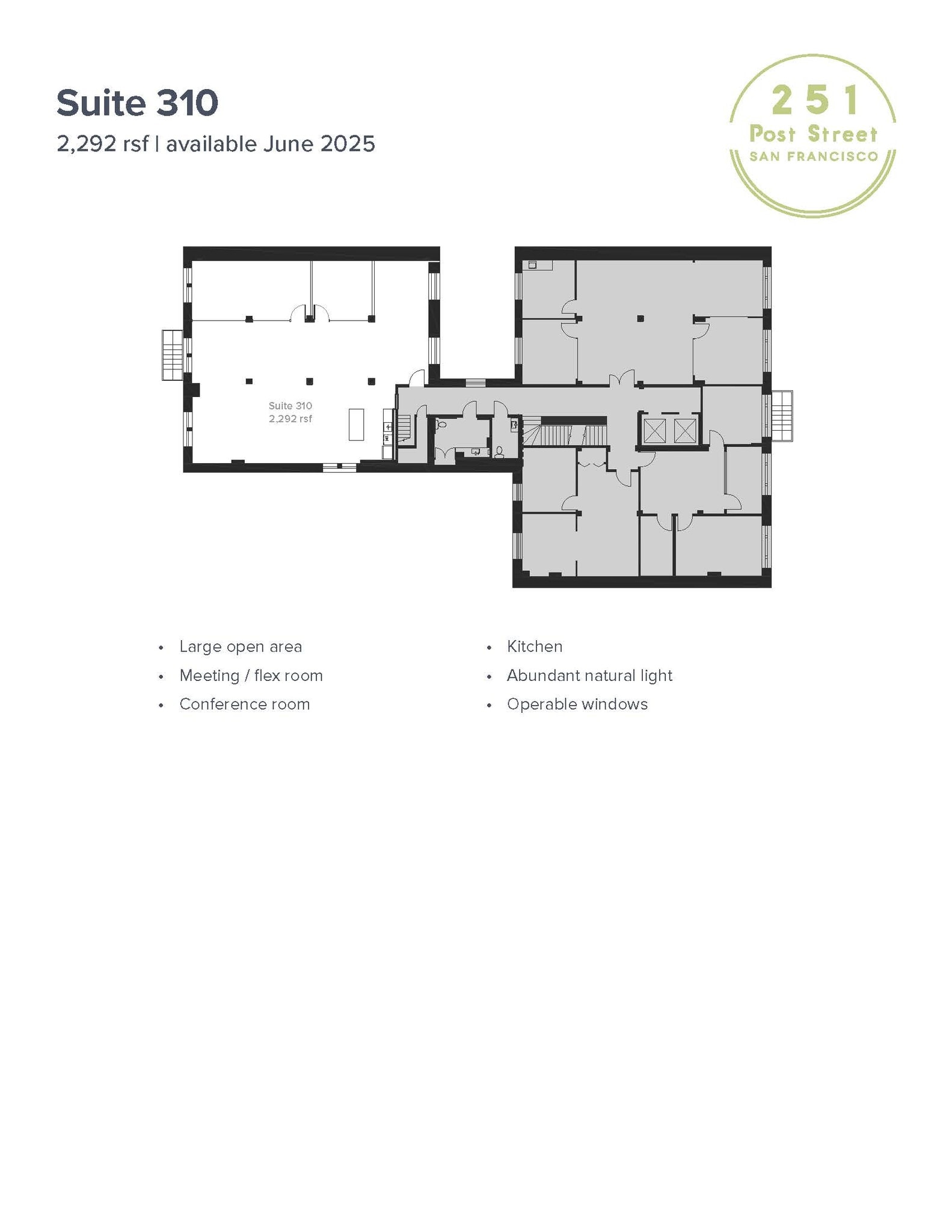 251 Post St, San Francisco, CA à louer Plan d’étage– Image 1 sur 1