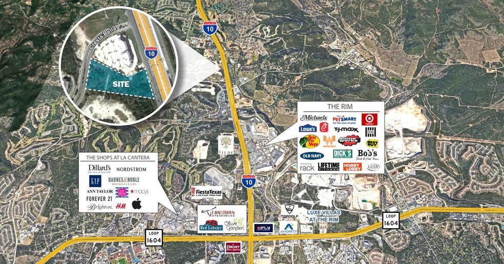 IH-10 & Cresta Bella, San Antonio, TX à vendre - Aérien – Image 2 sur 2