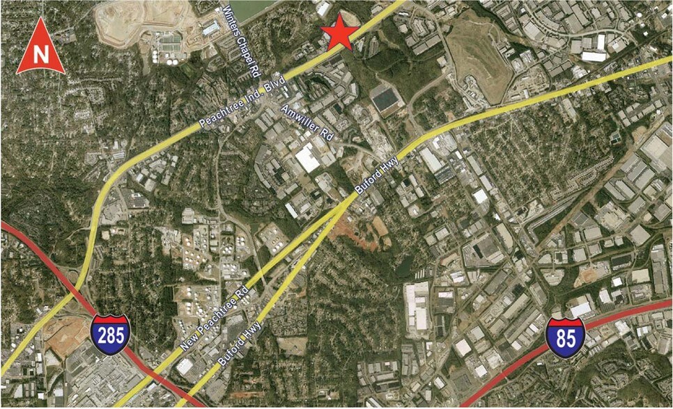 6889 Peachtree Industrial Blvd, Peachtree Corners, GA à louer - Aérien – Image 2 sur 8
