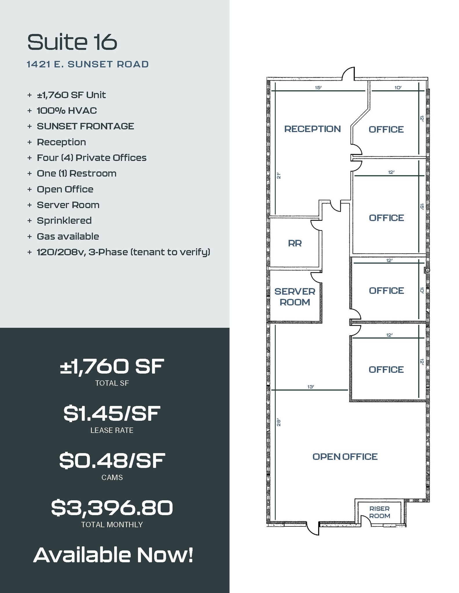 1525 E Sunset Rd, Las Vegas, NV à louer Plan d’étage– Image 1 sur 1