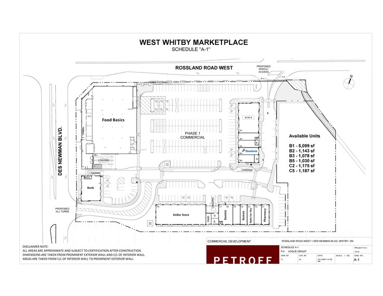 Rossland Rd W & Des Newman Blvd, Whitby, ON à louer - Photo de l’immeuble – Image 2 sur 2