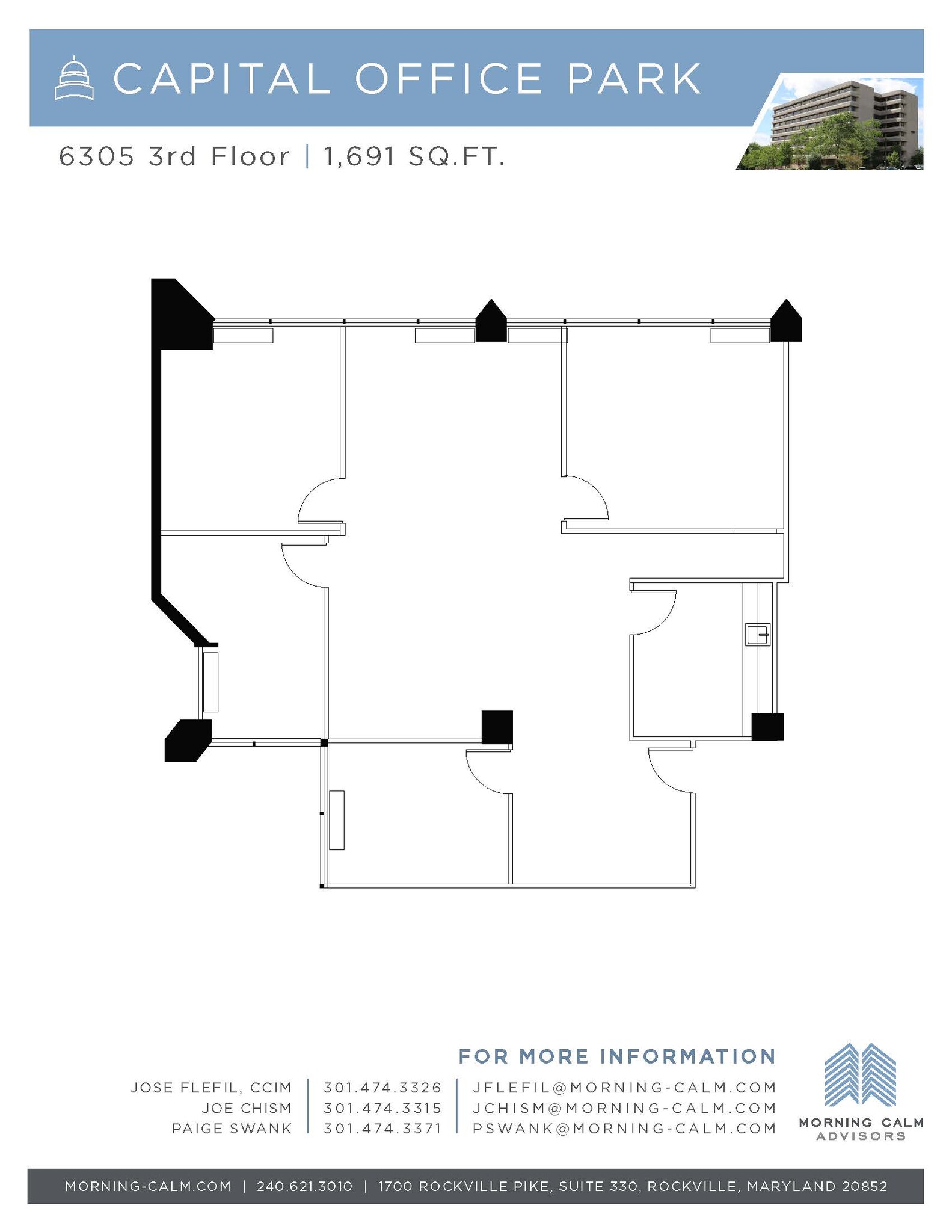 6305 Ivy Ln, Greenbelt, MD à louer Plan d’étage– Image 1 sur 1