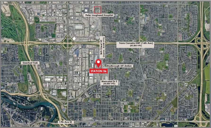 615 36th St NE, Calgary, AB à vendre - Carte – Image 3 sur 3