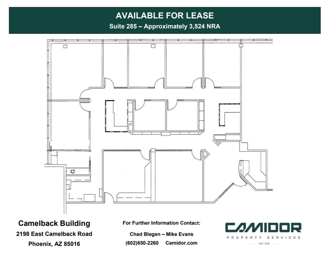 2198 E Camelback Rd, Phoenix, AZ à louer Plan d’étage– Image 1 sur 1