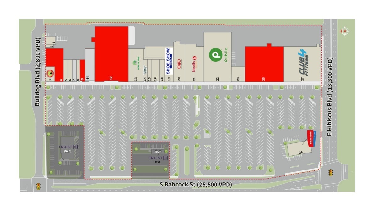 1301-1441 S Babcock St, Melbourne, FL à louer Plan d’étage– Image 1 sur 1