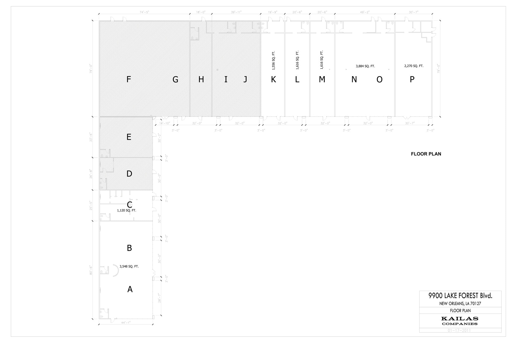 9900 Lake Forest Blvd, New Orleans, LA à louer Plan de site– Image 1 sur 1