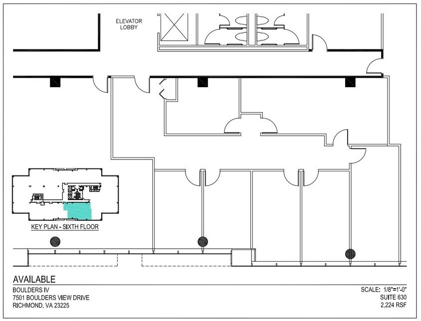 7501 Boulder View Dr, North Chesterfield, VA à louer Plan d’étage– Image 1 sur 5