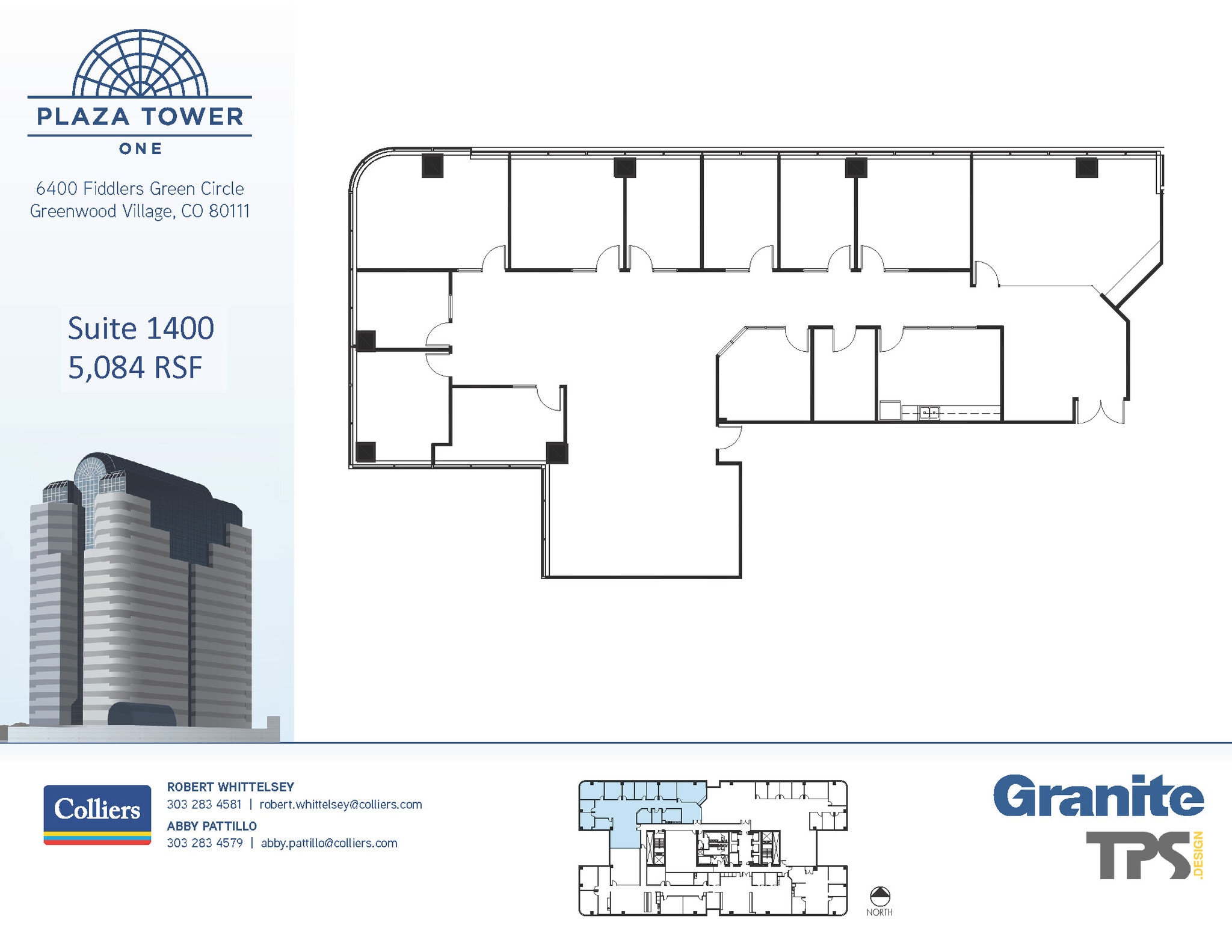 6400 S Fiddlers Green Cir, Greenwood Village, CO à louer Plan d’étage– Image 1 sur 1