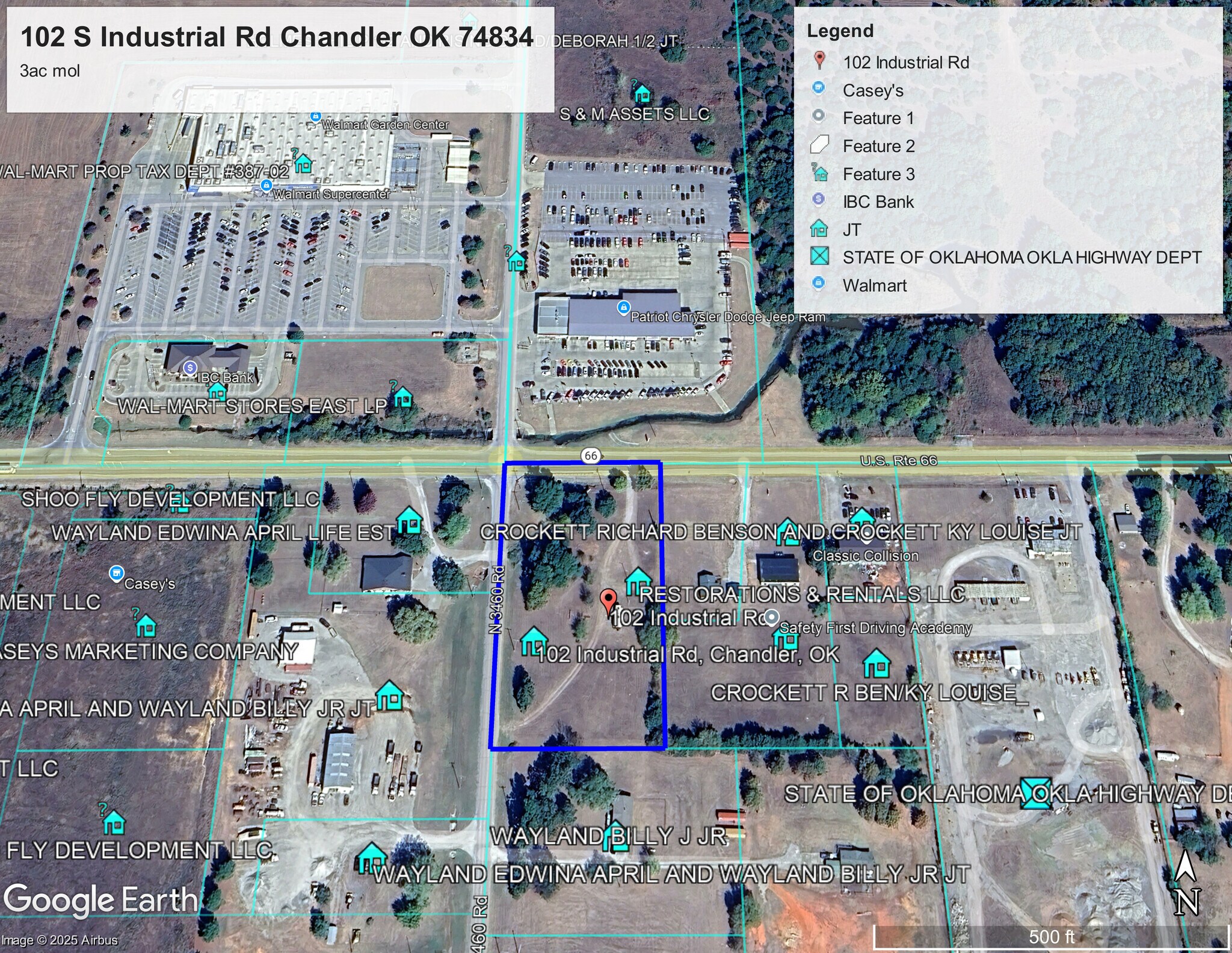 102 S Industrial Rd, Chandler, OK à vendre Aérien– Image 1 sur 4