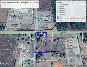 102 S Industrial Rd, Chandler, OK - VUE AÉRIENNE  vue de carte - Image1