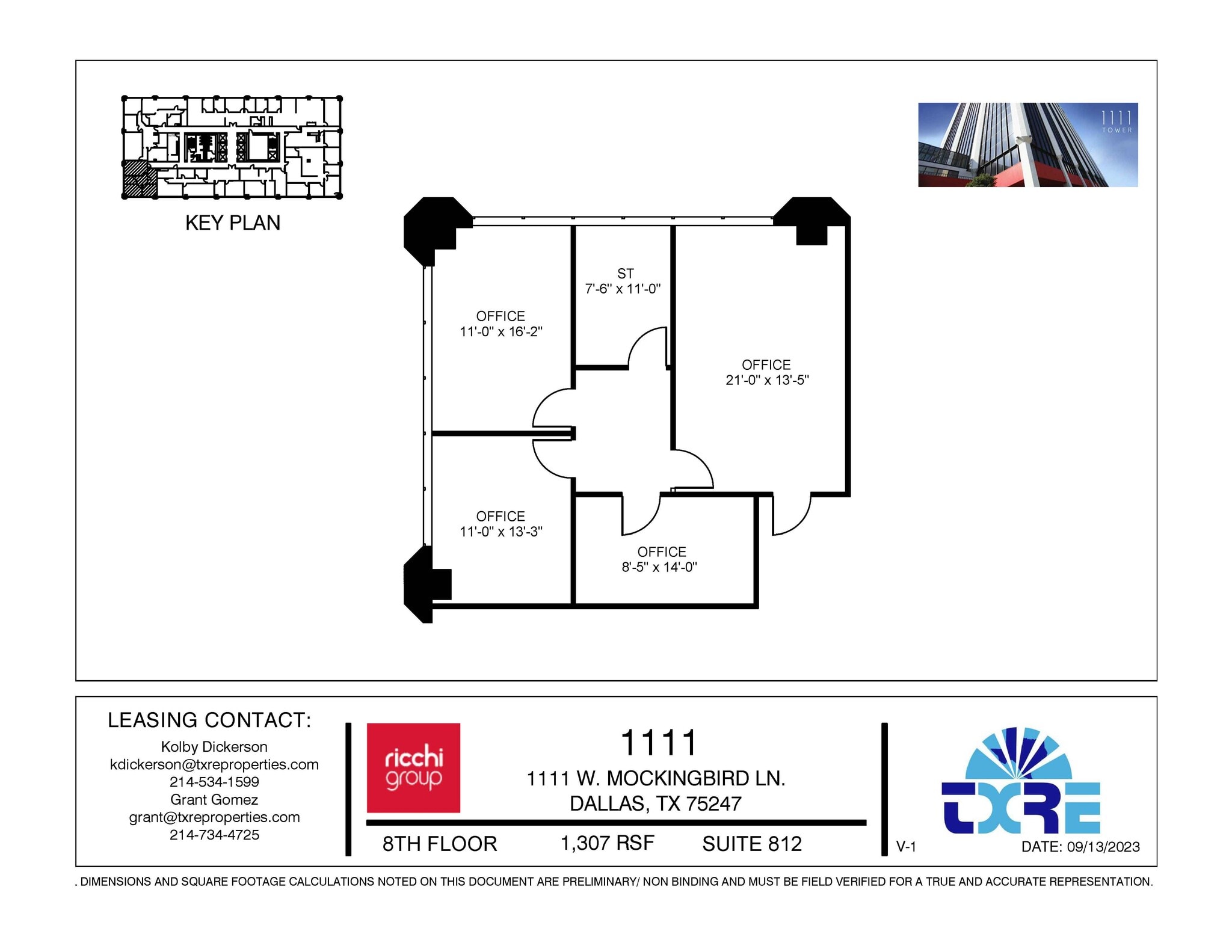 1111 W Mockingbird Ln, Dallas, TX à louer Plan d’étage– Image 1 sur 1