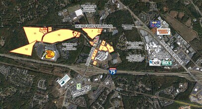 Bass, Macon-Bibb, GA - Vue aérienne  vue de carte - Image1