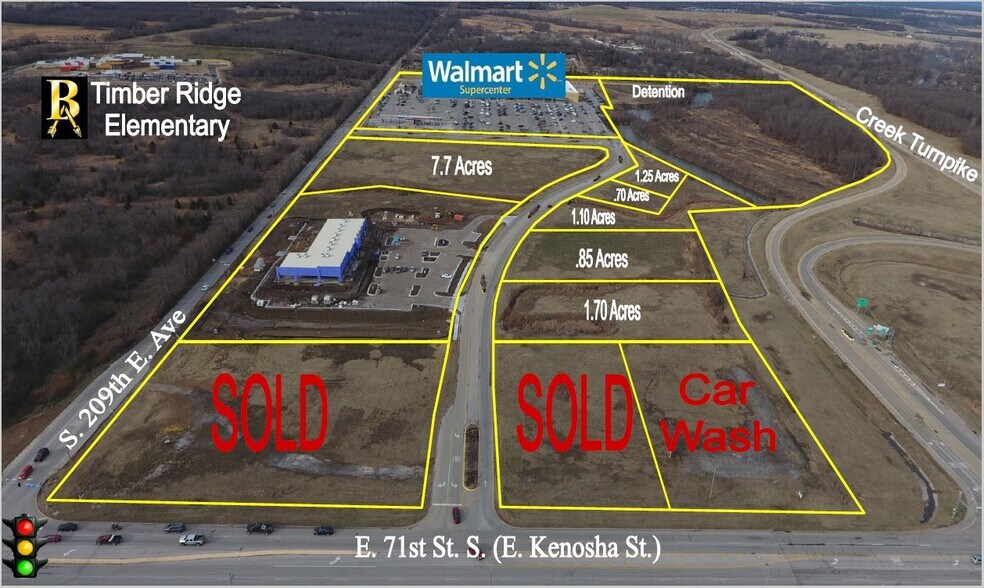 209th & 71st St, Broken Arrow, OK à vendre - Aérien – Image 1 sur 1