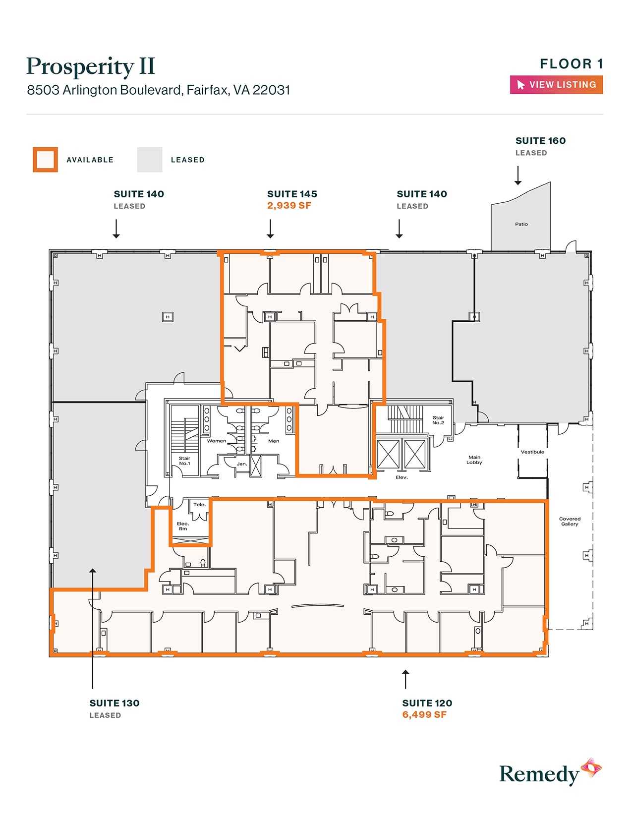 8501 Arlington Blvd, Merrifield, VA à louer Plan d’étage– Image 1 sur 1
