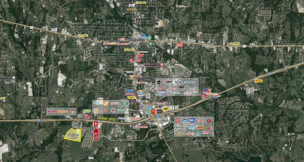 901 W Interstate 20, Weatherford, TX à vendre - Aérien – Image 3 sur 5