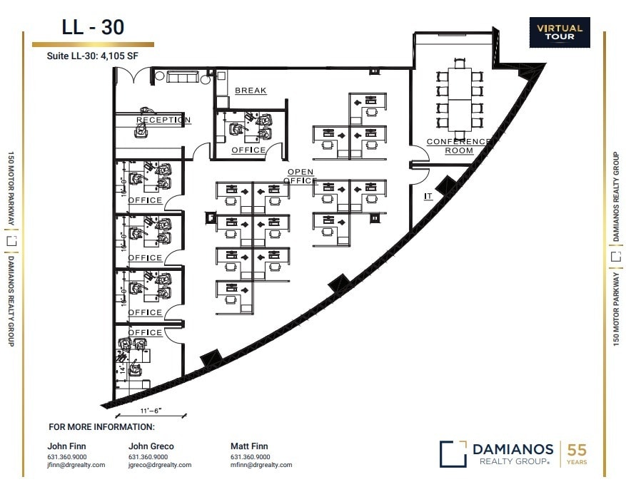 150 Motor Pkwy, Hauppauge, NY à louer Plan d’étage– Image 1 sur 1