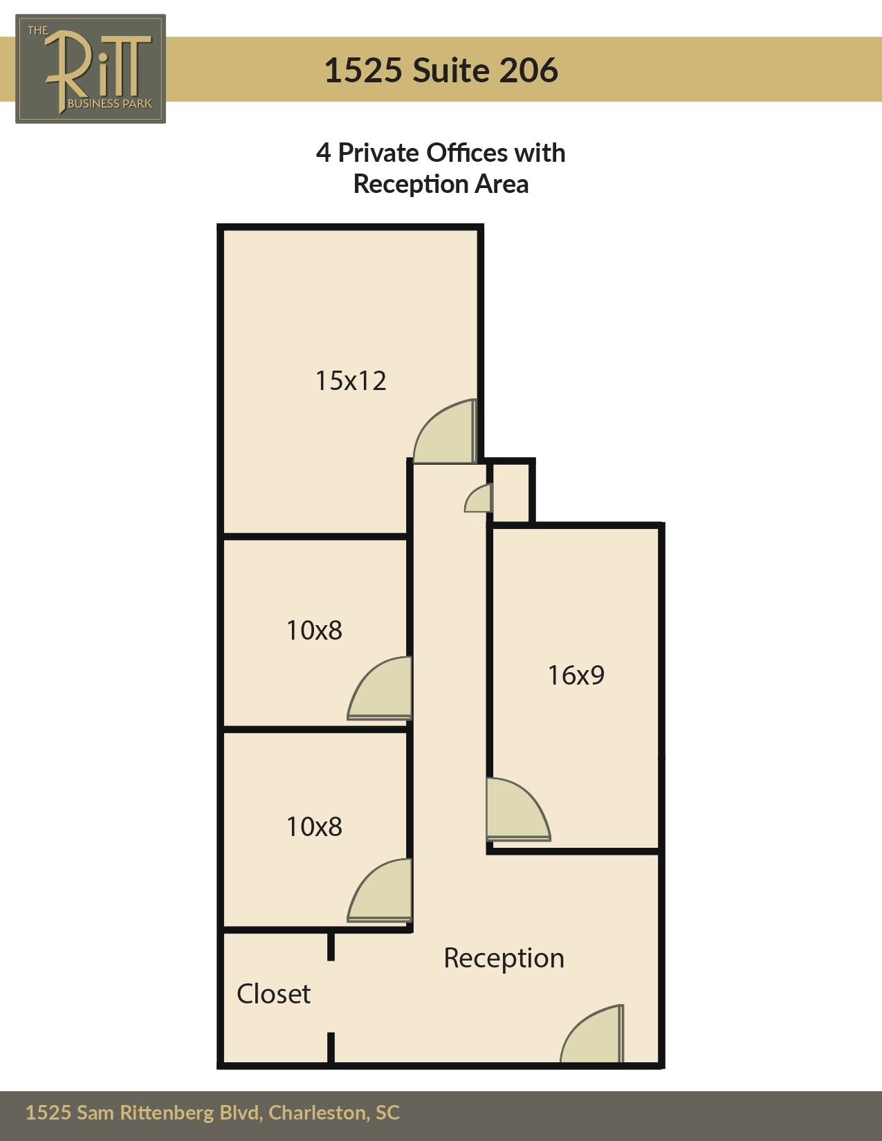 1525 Sam Rittenberg Blvd, Charleston, SC à louer Plan d’étage– Image 1 sur 15