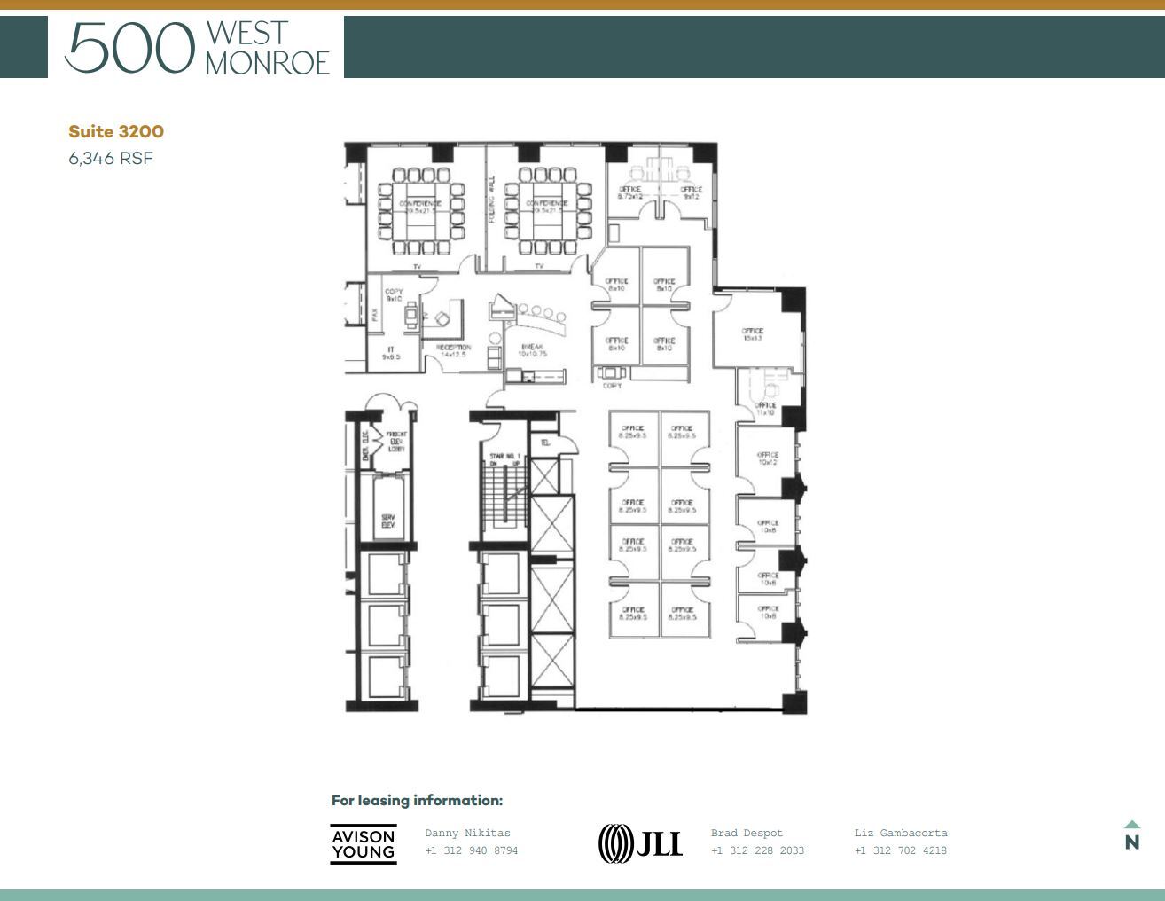 500 West Monroe St, Chicago, IL à louer Plan d’étage– Image 1 sur 1