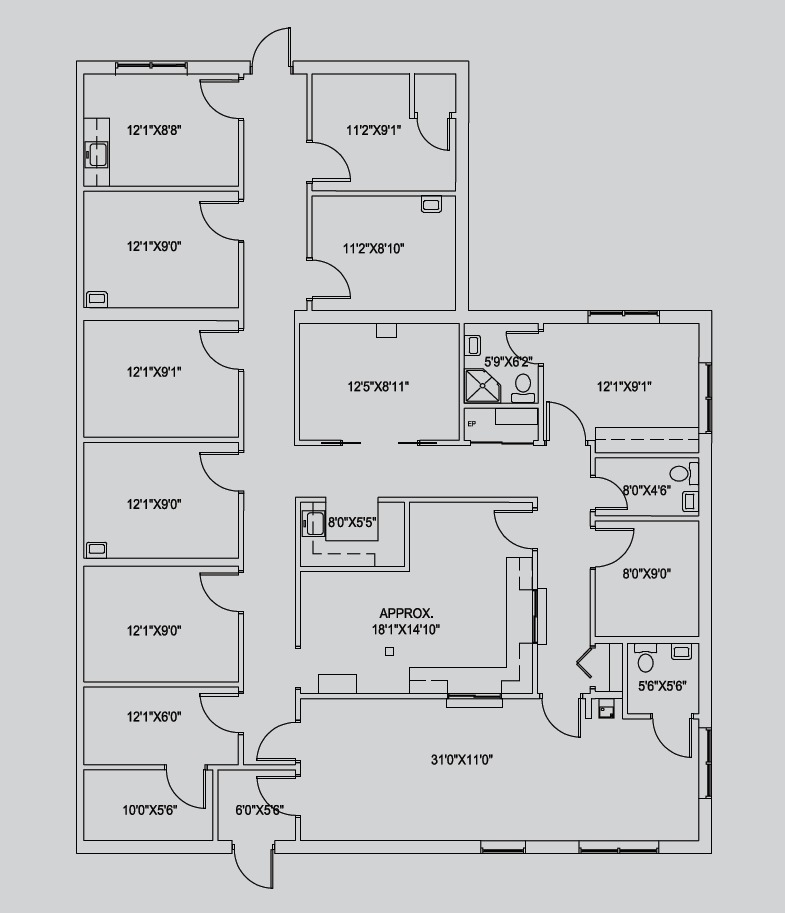 1403-1413 Johnston Willis Dr, Richmond, VA à louer Plan d’étage– Image 1 sur 1