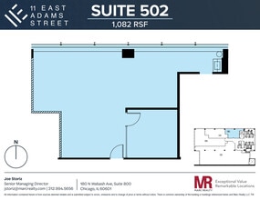 11 E Adams St, Chicago, IL à louer Plan d’étage– Image 1 sur 7