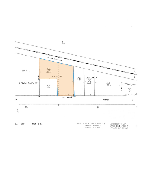 1839-1841 W Commonwealth Ave, Fullerton, CA à vendre - Plan cadastral – Image 3 sur 3
